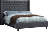 Ashton Linen Textured Fabric / Metal / Engineered Wood / Foam Contemporary Grey Linen Textured King Bed - 88" W x 86" D x 56" H