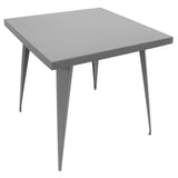 Austin Industrial Dining Table in Matte Grey by LumiSource