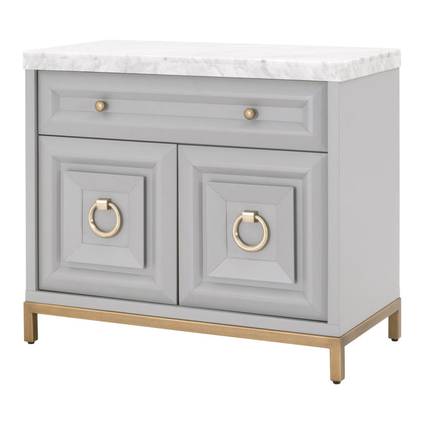 Essentials for Living Traditions Azure Carrera Media Chest 6154.DGR-BGLD/WHT