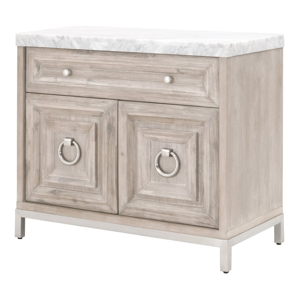 Essentials for Living Traditions Azure Carrera Media Chest 6154.NG-BSTL/WHT
