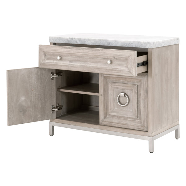 Essentials for Living Traditions Azure Carrera Media Chest 6154.NG-BSTL/WHT