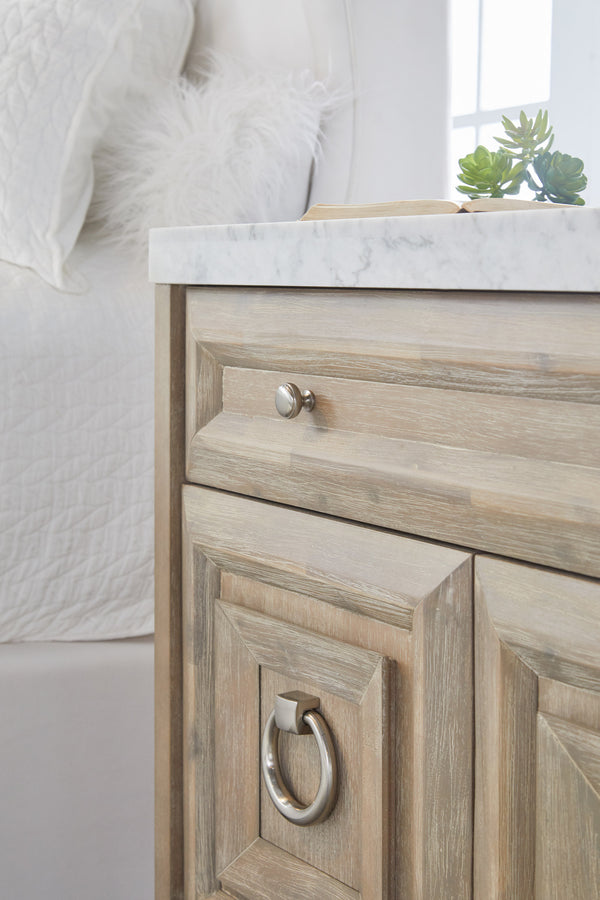 Essentials for Living Traditions Azure Carrera Media Chest 6154.NG-BSTL/WHT