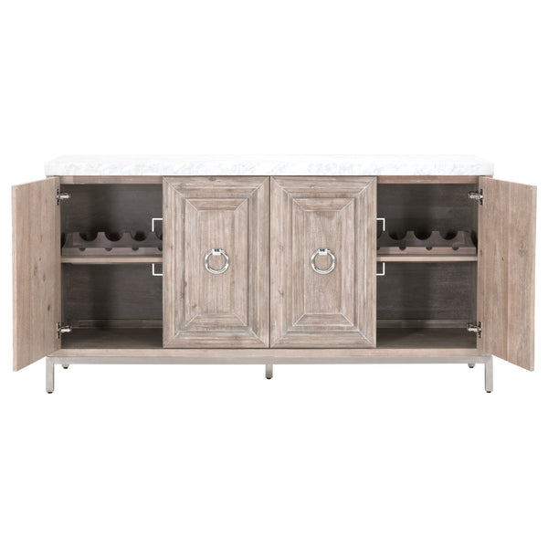 Essentials for Living Traditions Azure Carrera Media Sideboard 6087.NG-BSTL/WHT
