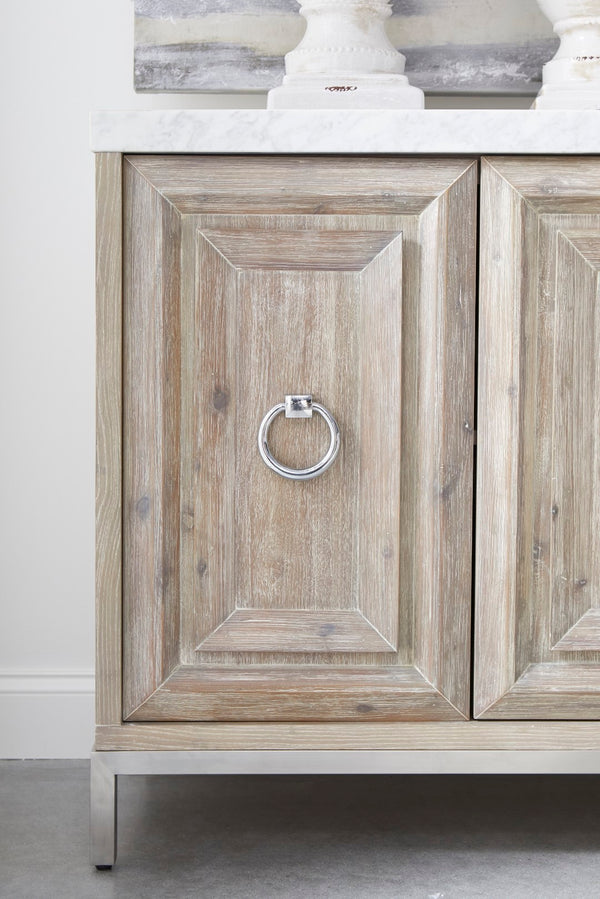 Essentials for Living Traditions Azure Carrera Media Sideboard 6087.NG-BSTL/WHT