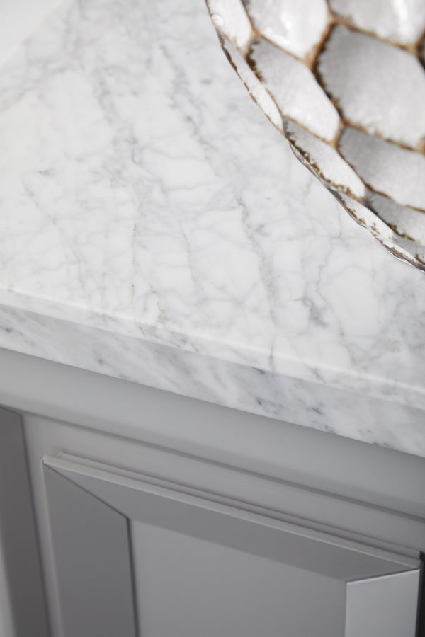 Essentials for Living Traditions Azure Carrera Media Sideboard 6087.DGR-BGLD/WHT