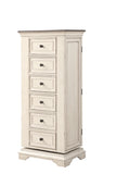 New Classic Furniture Anastasia Lingerie Swivel Chest with Mirror Ant. White B1731-079