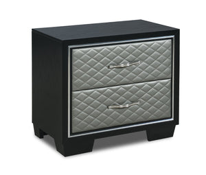 New Classic Furniture Luxor Nightstand Black/Silver B2025-040