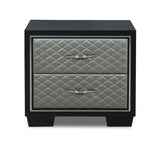 New Classic Furniture Luxor Nightstand Black/Silver B2025-040