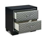 New Classic Furniture Luxor Nightstand Black/Silver B2025-040