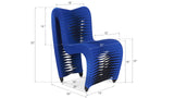 Seat Belt Dining Chair, Blue/Black