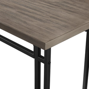 Walker Edison Contemporary Dual-Metal Leg Solid Wood Veneer Dining Bench XIIXR B44MDNGH