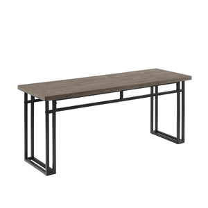 Walker Edison Contemporary Dual-Metal Leg Solid Wood Veneer Dining Bench XIIXR B44MDNGH