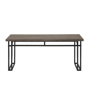 Walker Edison Contemporary Dual-Metal Leg Solid Wood Veneer Dining Bench XIIXR B44MDNGH