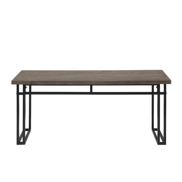 Walker Edison Contemporary Dual-Metal Leg Solid Wood Veneer Dining Bench XIIXR B44MDNGH