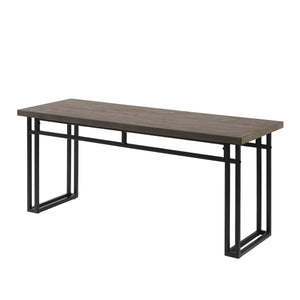 Walker Edison Contemporary Dual-Metal Leg Solid Wood Veneer Dining Bench XIIXR B44MDNGH