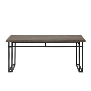 Walker Edison Contemporary Dual-Metal Leg Solid Wood Veneer Dining Bench XIIXR B44MDNGH