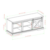 walker edison 48 sliding grooved door entry bench