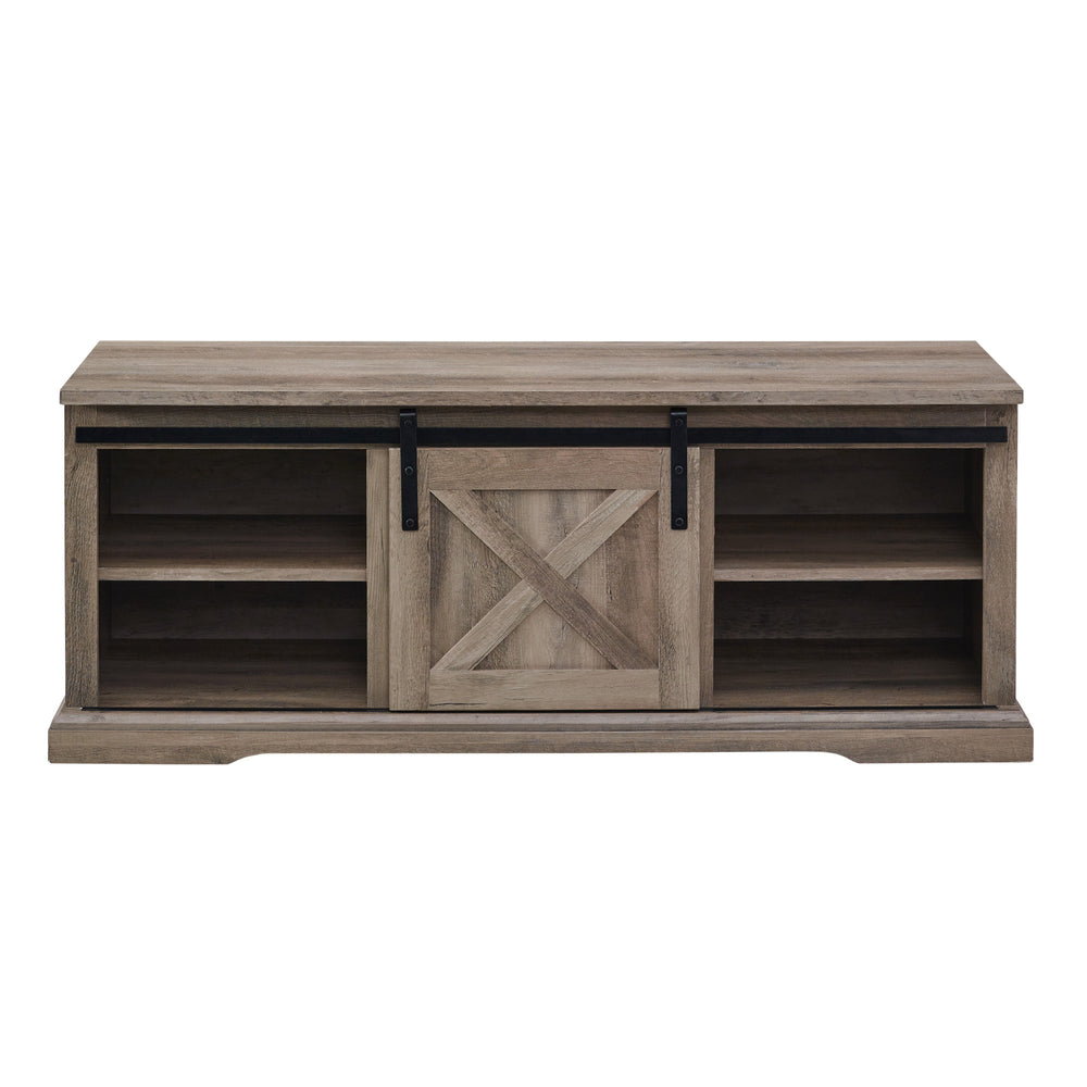 walker edison 48 sliding barn door entry bench