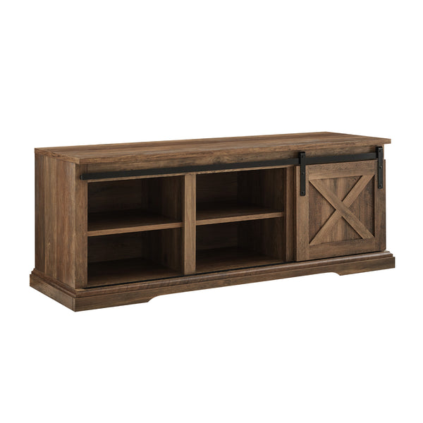 B48SXDEBRO - walker edison 48 sliding barn door entry bench