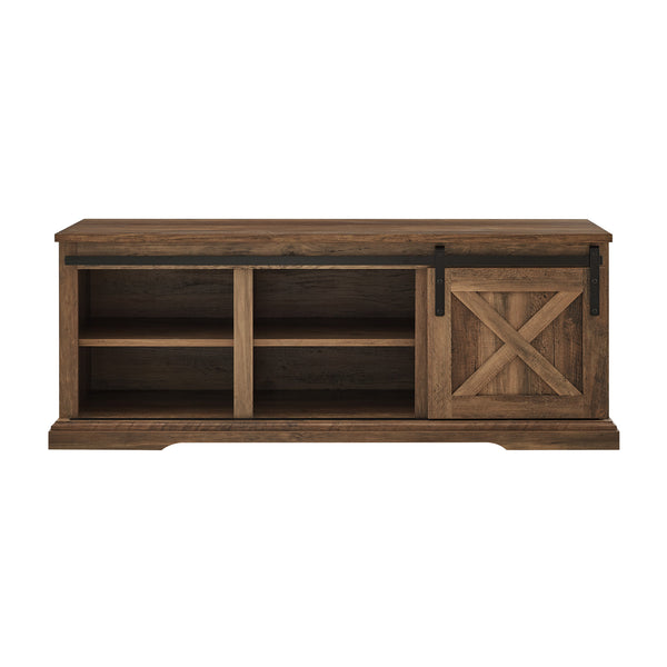 B48SXDEBRO - walker edison 48 sliding barn door entry bench