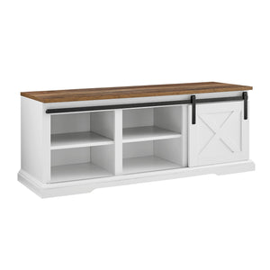 B48SXDEBSW - walker edison 48 sliding barn door entry bench