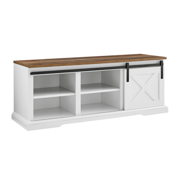 B48SXDEBSW - walker edison 48 sliding barn door entry bench