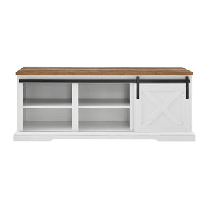 B48SXDEBSW - walker edison 48 sliding barn door entry bench