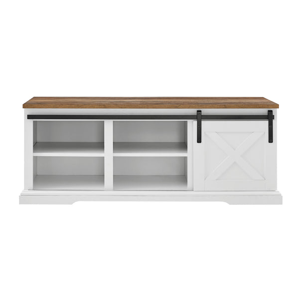 B48SXDEBSW - walker edison 48 sliding barn door entry bench