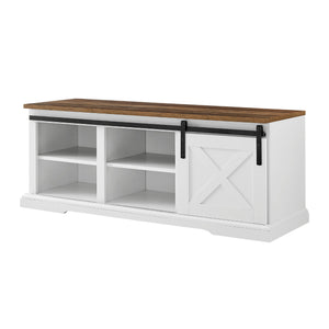B48SXDEBSW - walker edison 48 sliding barn door entry bench