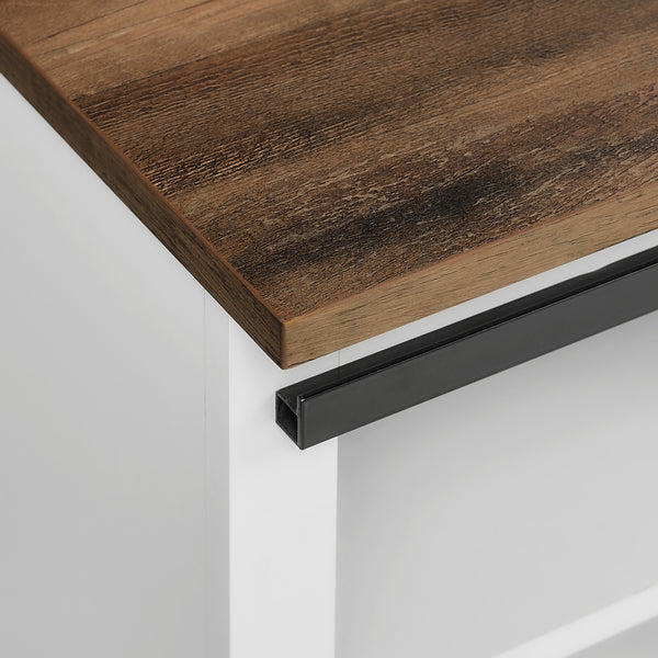 B48SXDEBSW - walker edison 48 sliding barn door entry bench