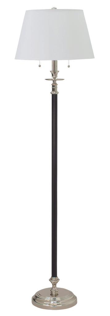 Bennington 63" Black and Polished Nickel Floor Lamp