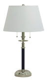 Bennington 27.5" Black and Polished Nickel Table Lamp