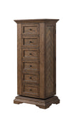 New Classic Furniture Mar Vista Swivel Lingerie Chest with Mirror Walnut B658-079