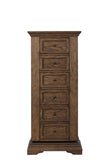 New Classic Furniture Mar Vista Swivel Lingerie Chest with Mirror Walnut B658-079