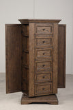 New Classic Furniture Mar Vista Swivel Lingerie Chest with Mirror Walnut B658-079