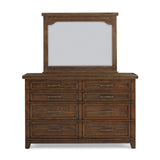 New Classic Furniture Fairfax County Mirror Med. Oak B704-060