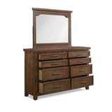 New Classic Furniture Fairfax County Mirror Med. Oak B704-060