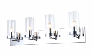 Bethel Chrome Wall Sconce in Metal & Glass