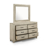 New Classic Furniture Ashland Mirror Rustic White B923W-060