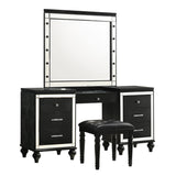 New Classic Furniture Valentino Vanity Table Black BA9698B-090