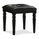 New Classic Furniture Valentino Vanity Table Stool Black BA9698B-092