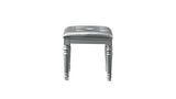 Valentino Vanity Table Stool Silver - Stool only