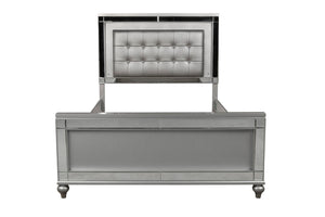 New Classic Furniture Valentino King Bed - Silver BA9698S-110-FULL-BED