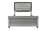 Valentino King Bed - Silver