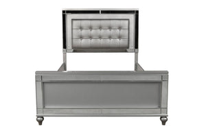 New Classic Furniture Valentino Queen Bed - Silver BA9698S-310-FULL-BED