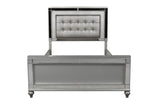 Valentino Queen Bed - Silver