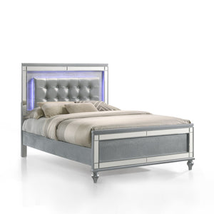 New Classic Furniture Valentino Full Bed - Silver BA9698S-410-FULL-BED