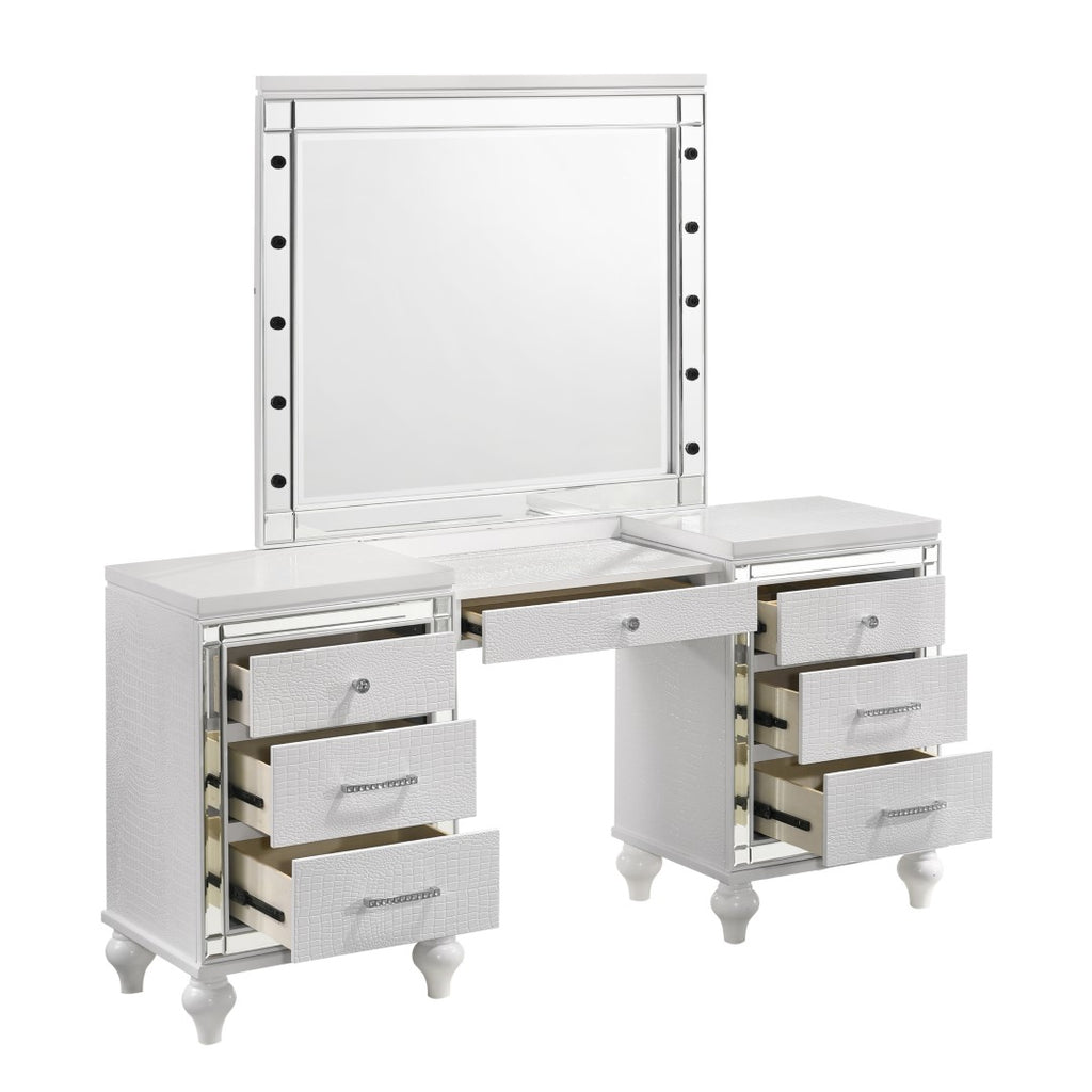 New Classic Furniture Valentino Vanity Table White BA9698W-090