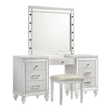 New Classic Furniture Valentino Vanity Table Stool White BA9698W-092