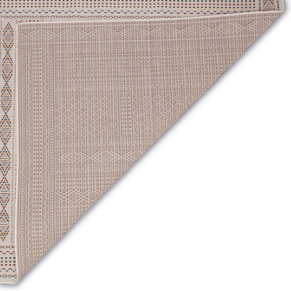 Trans-Ocean Liora Manne Avena Panel Stripe Casual Indoor/Outdoor Power Loomed 91% Polypropylene/9% Polyester Rug Ivory 7'10" x 9'10"